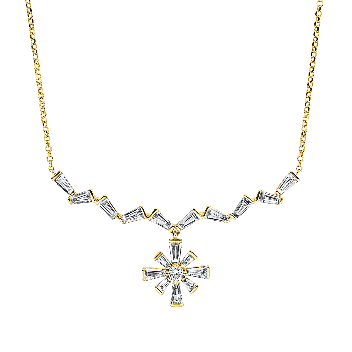 Collier 18 kt GG, mit ZÖ 40,6 + 43,1 cm