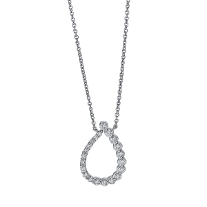 Collier 18 kt WG, mit ZÖ 40 cm