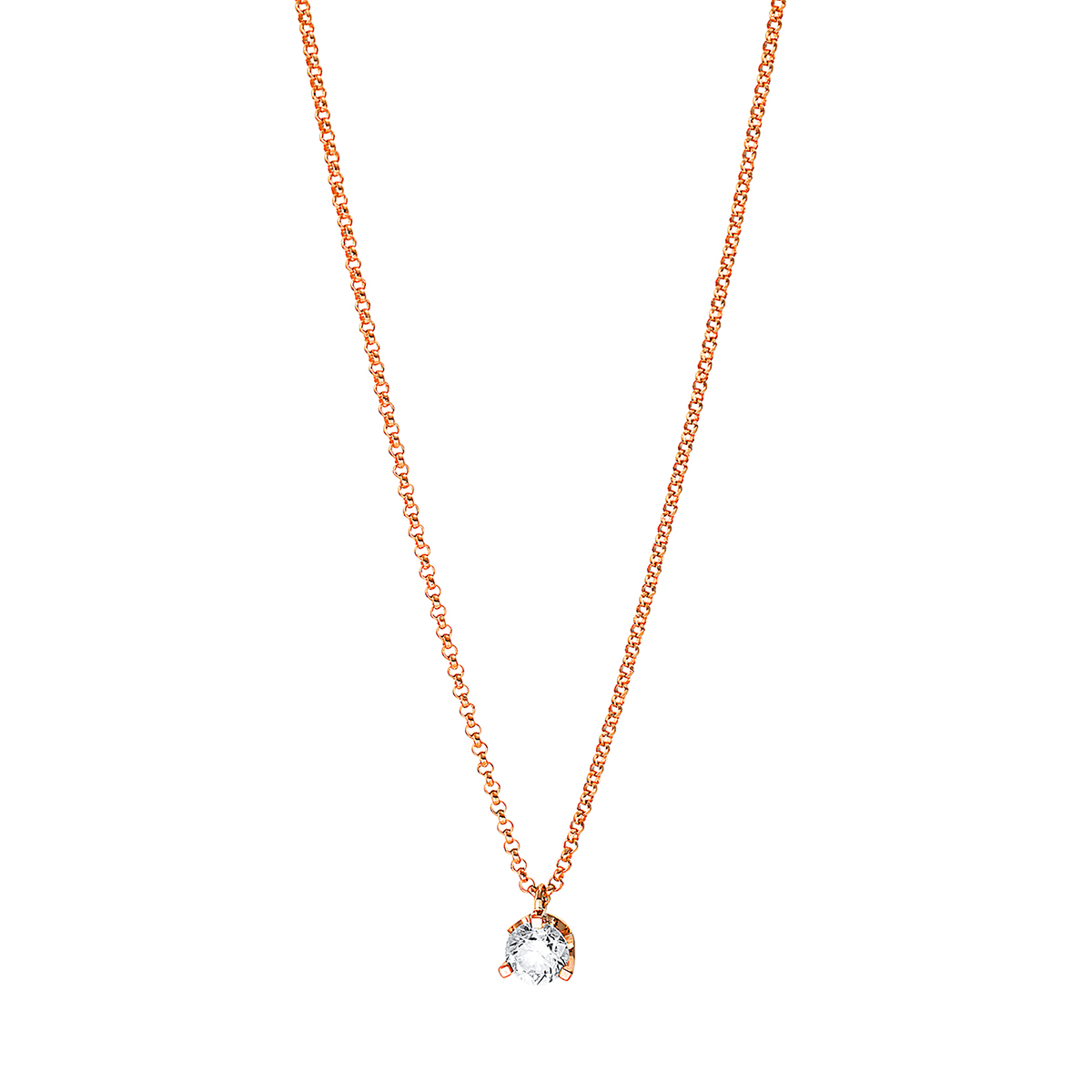 Solitaire Collier  18kt Rotgold mit 0,27ct Diamanten
