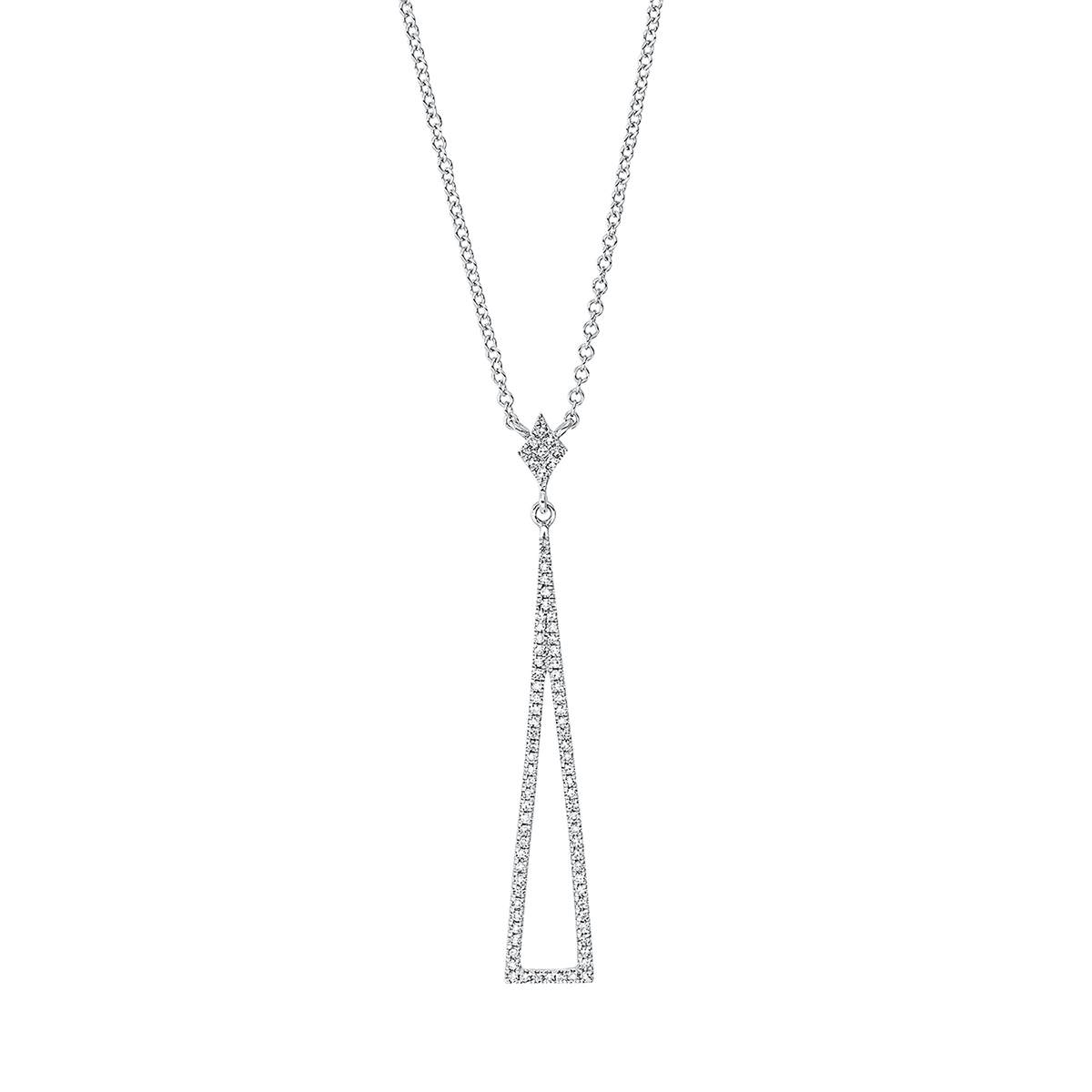 Collier 18 kt WG, mit ZÖ 40 cm + 43 cm