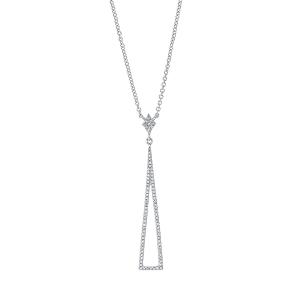 Collier 18 kt WG, mit ZÖ 40 cm + 43 cm