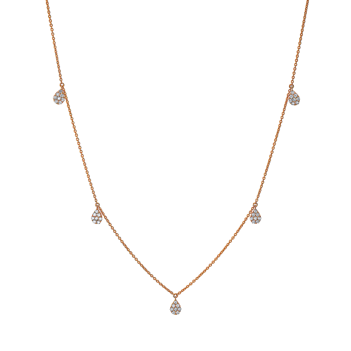 Collier 18 kt RG, mit ZÖ 42 cm