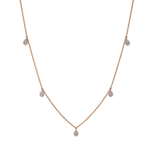 Collier 18 kt RG, mit ZÖ 42 cm