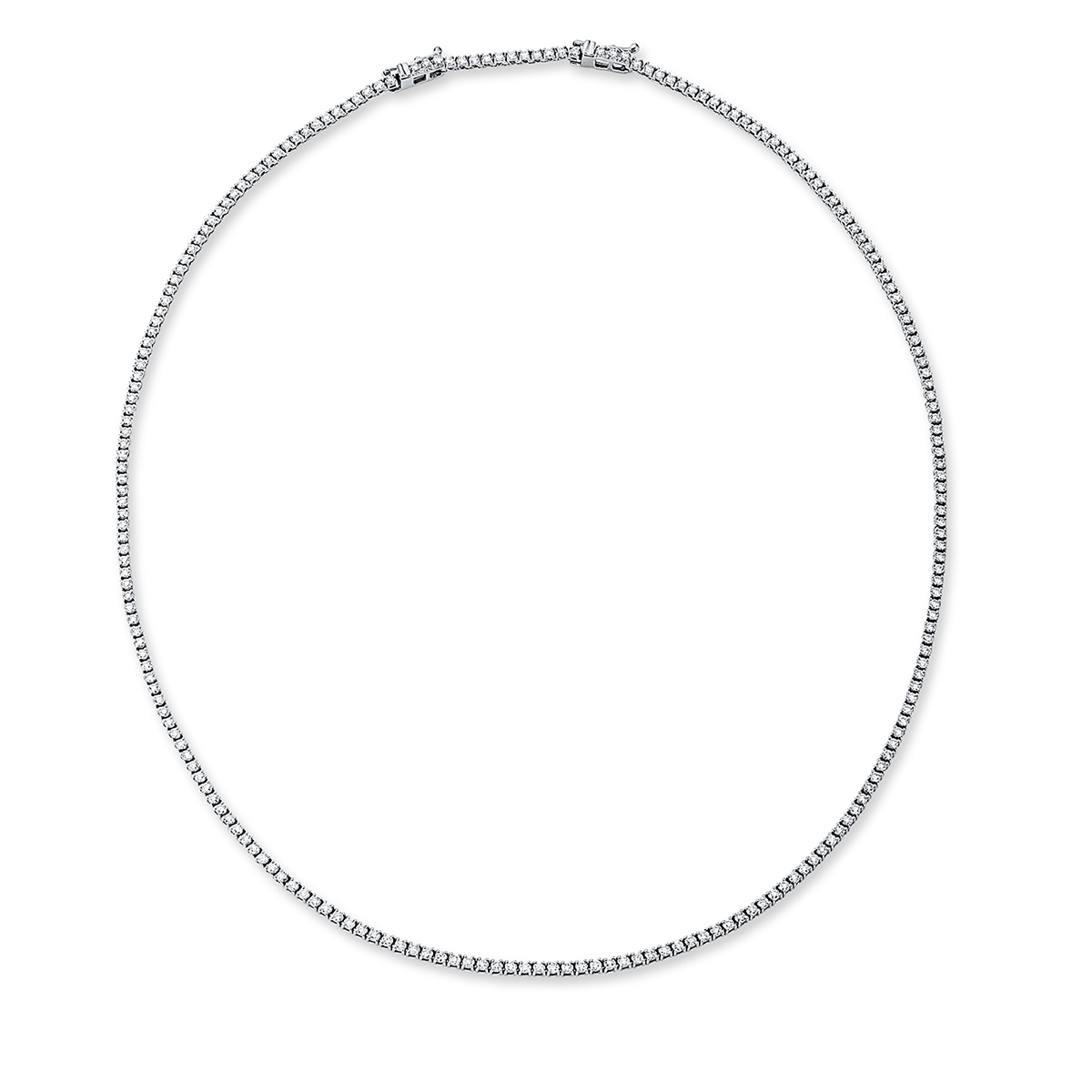 Tenniscollier  18kt Weißgold extension ZÖ 42 cm mit 3,07ct Diamanten