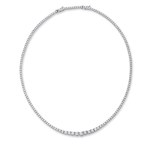 Tenniscollier  18kt Gelbgold mit ZÖ 42 cm mit 8,36ct Diamanten