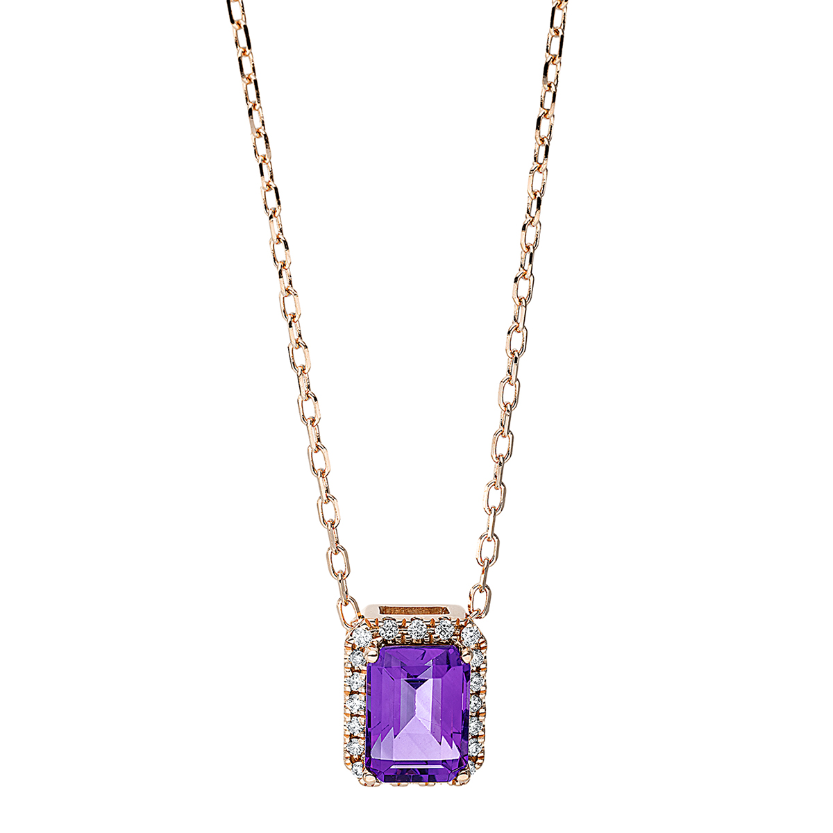 Collier 4er-Krappe 18 kt RG, mit ZÖ 40 cm + 43 cm