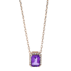 Collier 4er-Krappe 18 kt RG, mit ZÖ 40 cm + 43 cm