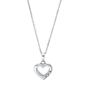 Collier 18 kt GG Herz, mit Öse