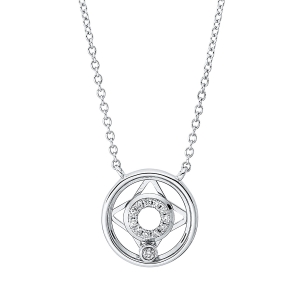 Collier  18kt Weißgold mit 0,08ct Diamanten