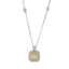 Collier 4er-Krappe 18kt Weißgold / Gelbgold mit ZÖ 40 cm + 43 cm mit 1,25ct Diamanten