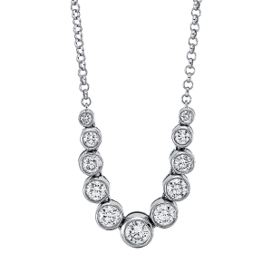 Collier 18 kt WG, mit ZÖ 40 cm