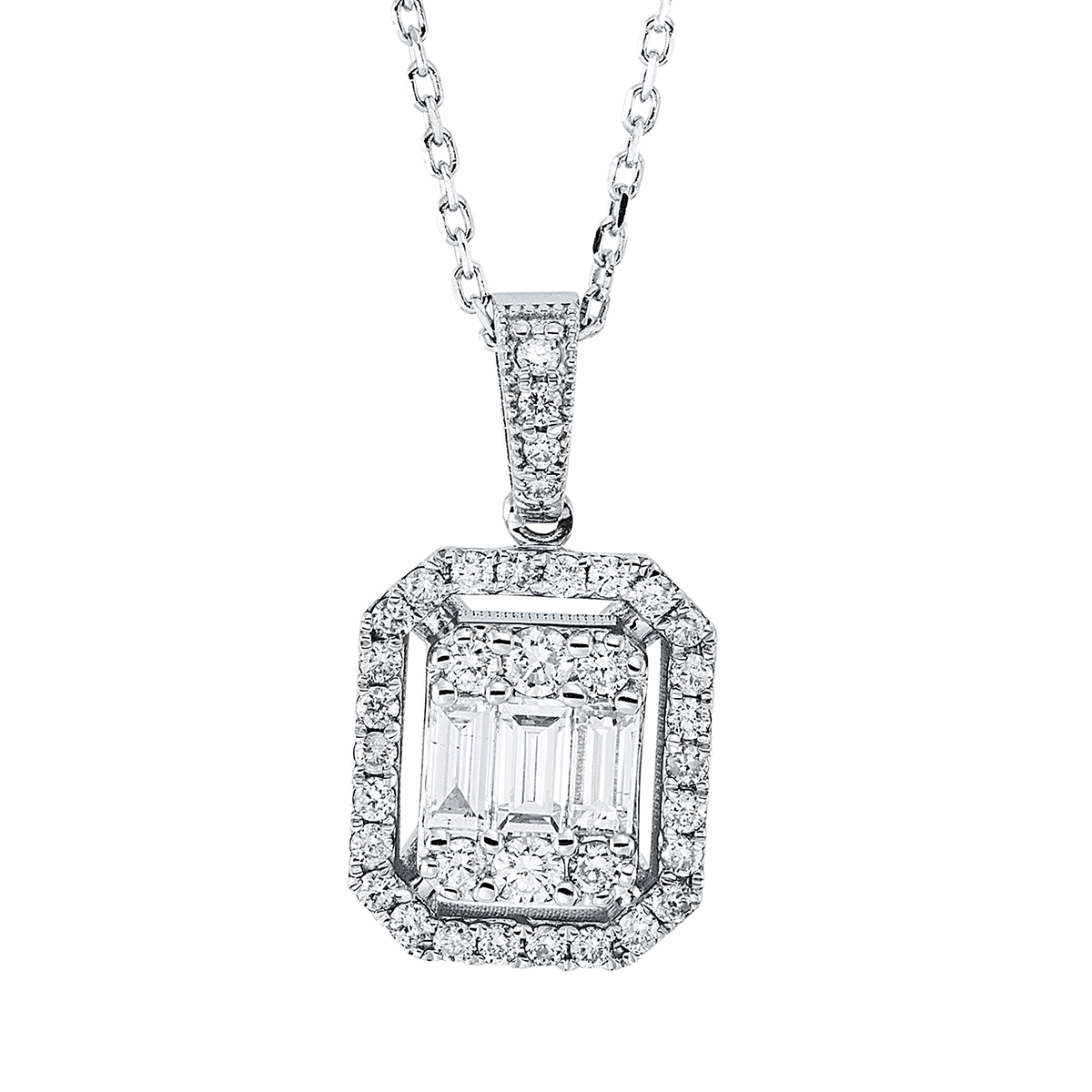 Collier 14 kt WG, mit Öse