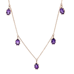Collier 18 kt RG, mit ZÖ 40 cm