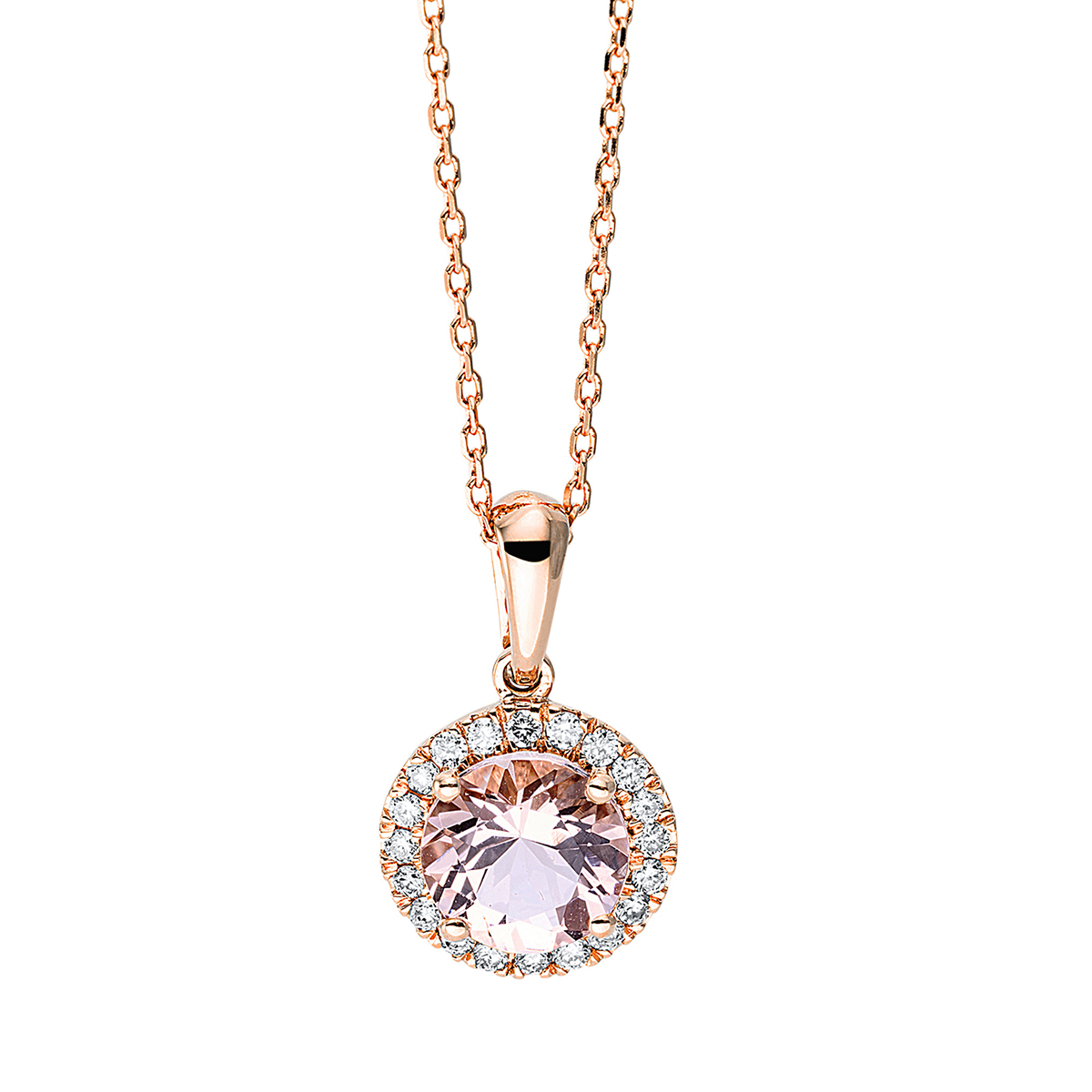 Collier 18 kt RG, mit ZÖ 40 cm + 42 cm