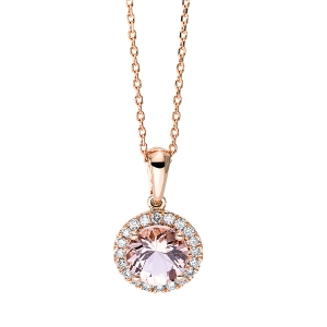 Collier 18 kt RG, mit ZÖ 40 cm + 42 cm