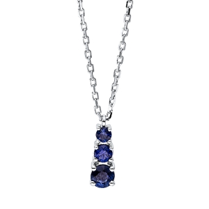 Collier 18 kt WG, mit ZÖ 40 cm + 42 cm