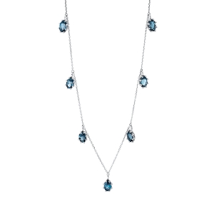 Collier 18 kt WG, mit ZÖ 40 cm