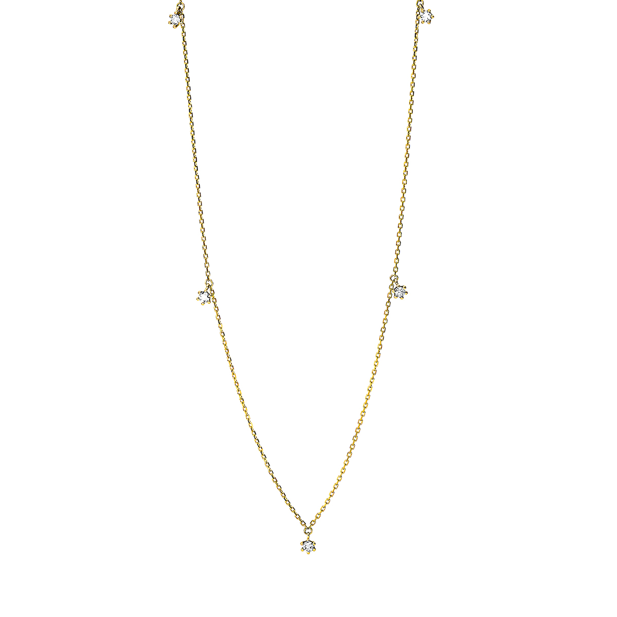 Collier 18 kt GG, mit ZÖ 40 cm