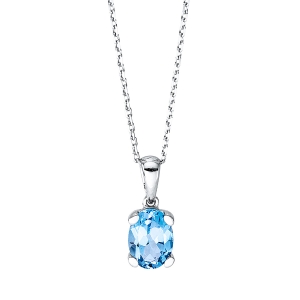 Collier 18 kt WG, mit ZÖ 40 cm + 42 cm