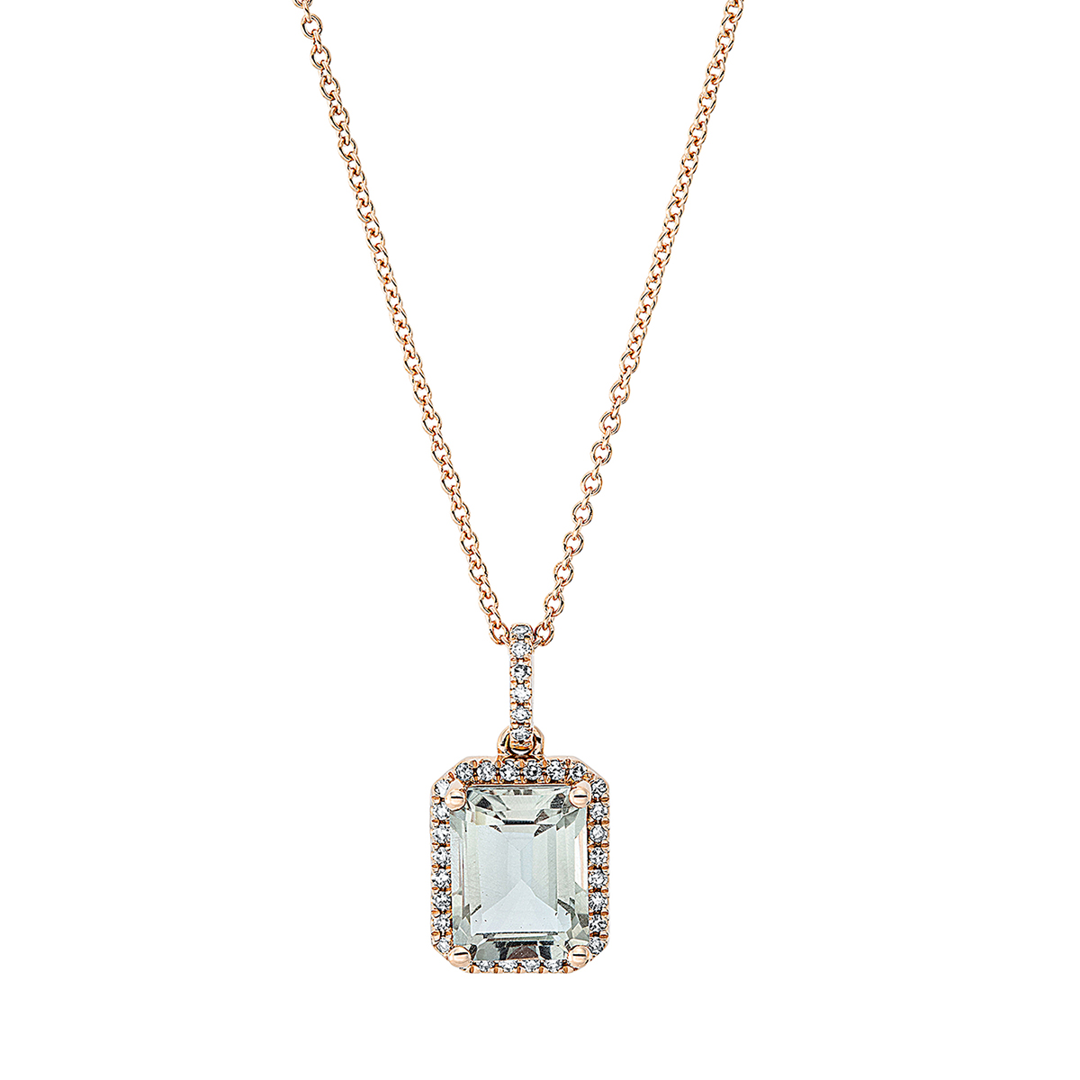 Collier 4er-Krappe 18 kt RG, mit ZÖ 42 cm