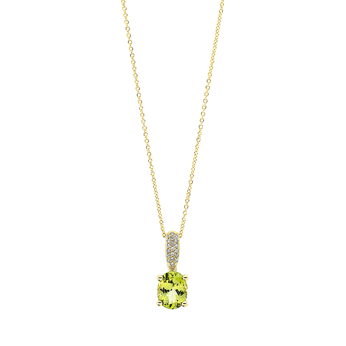 Collier 4er-Krappe 18 kt GG, mit Öse