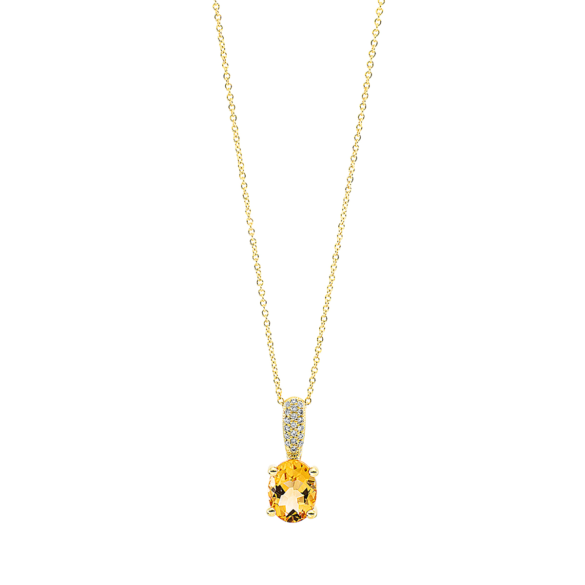 Collier 4er-Krappe 18 kt GG, mit Öse