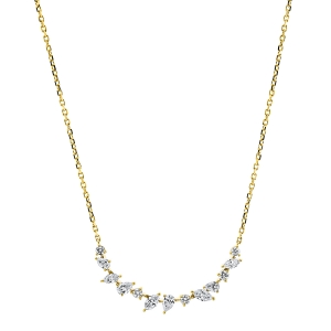 Collier 18 kt GG, mit ZÖ 40 cm + 43 cm