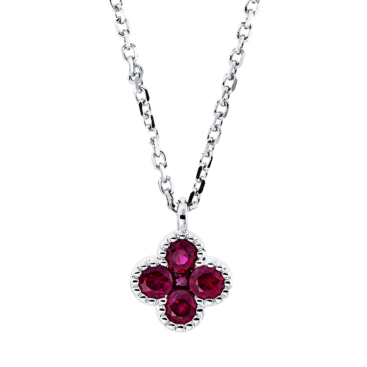 Collier 18 kt WG, mit ZÖ 40 cm + 43 cm