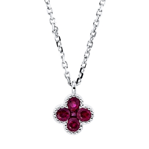 Collier 18 kt WG, mit ZÖ 40 cm + 43 cm