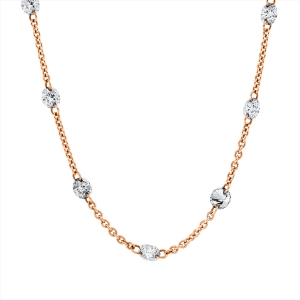 Collier 18 kt RG, mit ZÖ 41 + 42 + 43 cm