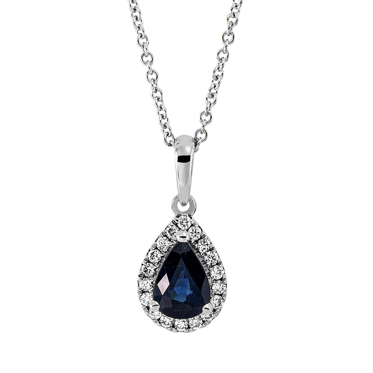 Collier 18 kt WG, mit ZÖ 42 cm