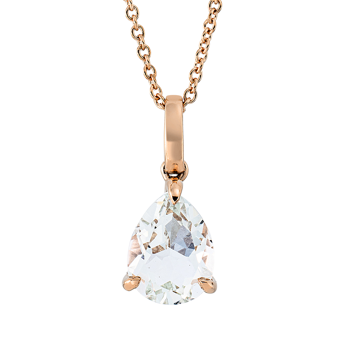 Collier 18 kt RG, mit ZÖ 42 cm