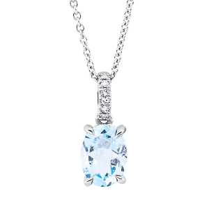Collier 18 kt WG, mit ZÖ 42 cm