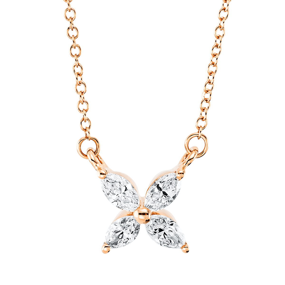 Collier 18 kt RG, mit ZÖ 40 cm