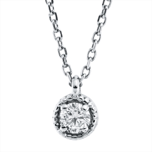 Solitaire Collier  18kt Weißgold mit 0,07ct Diamanten
