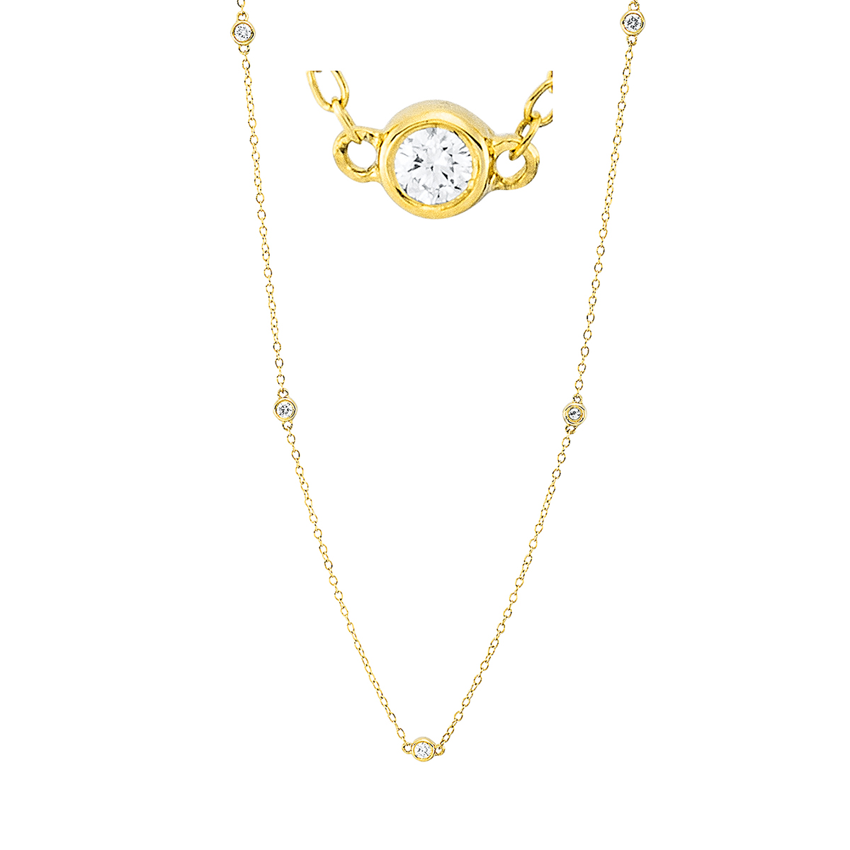Collier Zarge 18 kt GG, mit ZÖ 38 cm + 41 cm