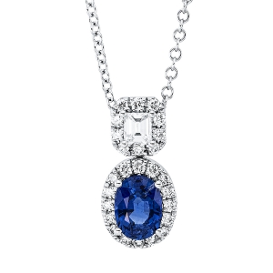 Collier 18 kt WG, mit ZÖ 40,6 cm