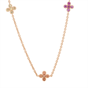 Collier 18 kt RG, mit ZÖ 40 cm + 43 cm