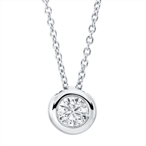 Solitaire Collier Zarge 18kt Gelbgold mit ZÖ 42 cm mit 0,19ct Diamanten