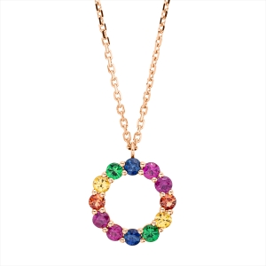 Collier 18 kt GG Kreis, mit ZÖ 40,6 cm . 43,2 cm