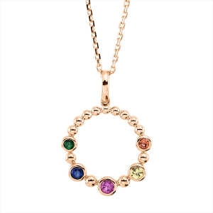 Collier Zarge 18 kt RG, mit ZÖ 40,6 cm & 43,2 cm