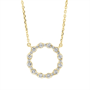 Collier 18 kt GG, Fassung rhodiniert, ZÖ 42 cm