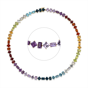 Collier 4er-Krappe 18 kt GG