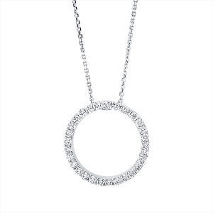 Collier 18 kt WG Kreis