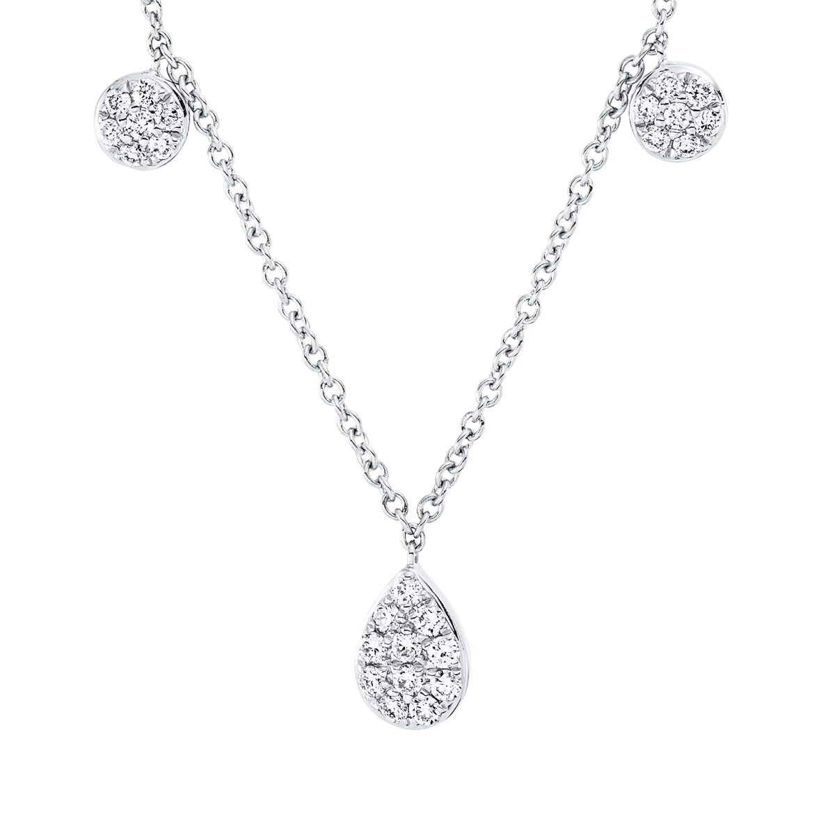 Collier 18 kt WG, mit ZÖ 42 cm