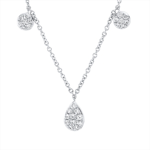 Collier 18 kt WG, mit ZÖ 42 cm