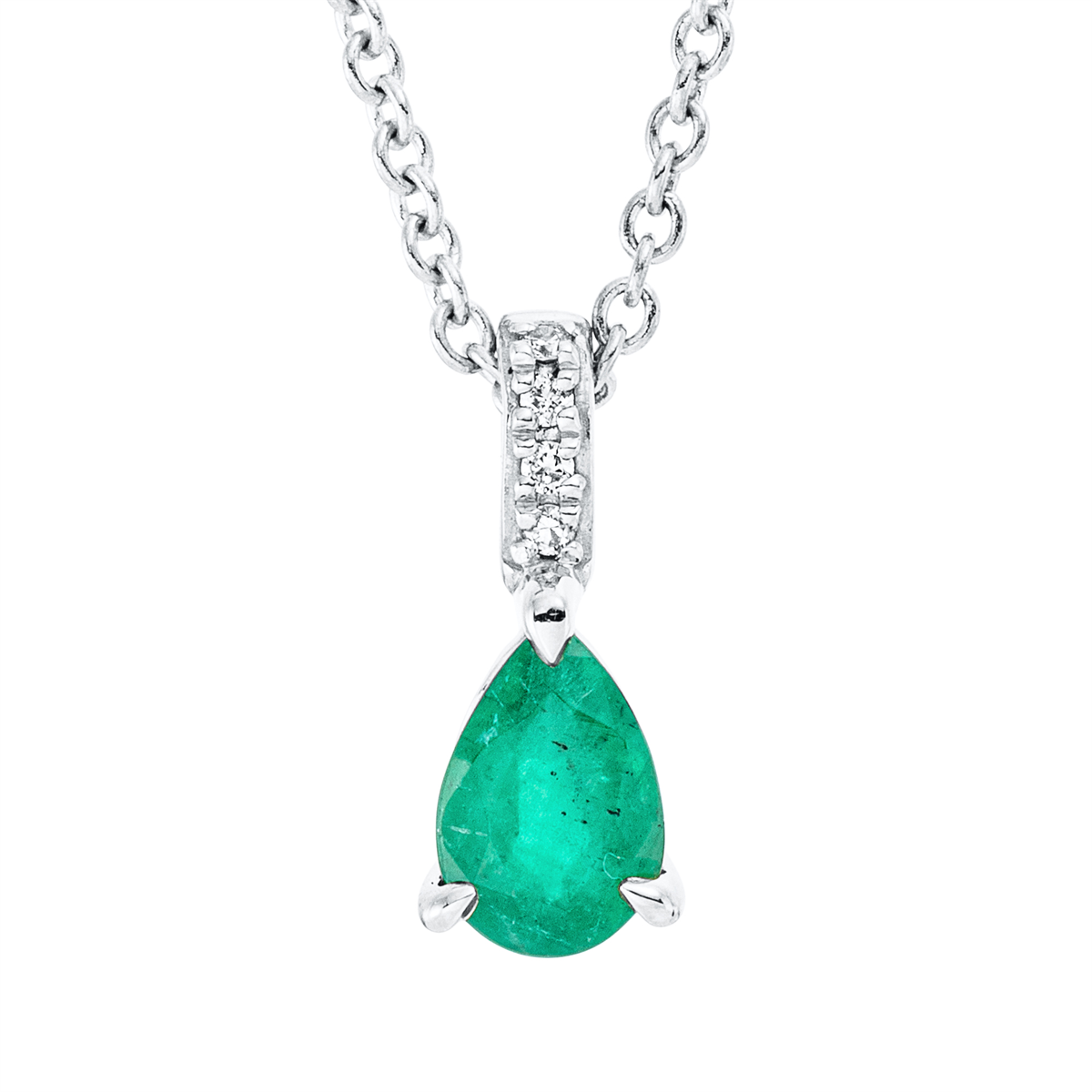 Collier 18 kt WG, mit ZÖ 42 cm