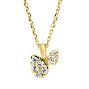 Collier 18 kt GG, Fassung rhodiniert, ZÖ 42 cm