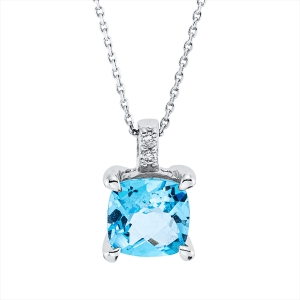 Collier 18 kt WG, mit ZÖ 42 cm