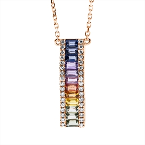 Collier 18 kt RG, mit ZÖ 42 cm